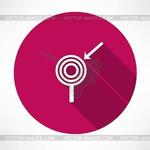 Arrow with target icon - vector clipart / vector image