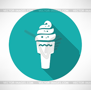 Значок мороженого - иллюстрация в векторе