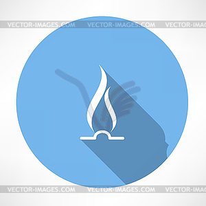 Gas Flame Icon - vector image