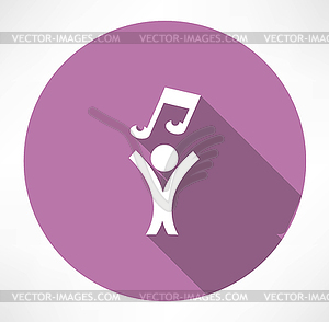 Headphones with love music - vector image