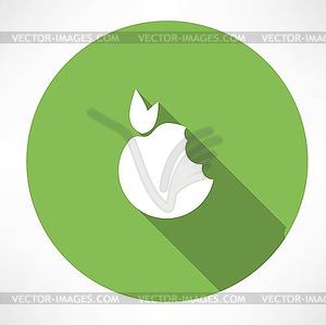 Bitten Apple Green icon - vector clip art