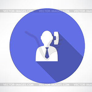 Управление человек с телефоном - клипарт в векторном формате