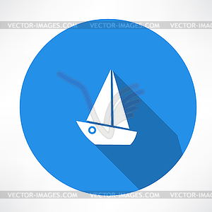 Yacht icon - vector clip art