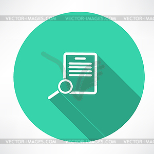 Documents search icon - vector image