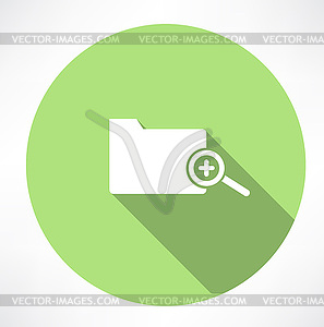 Zoom folder icon - vector clip art