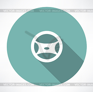 Car`s steering wheel - stock vector clipart