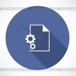 Document Settings Icon - vector image