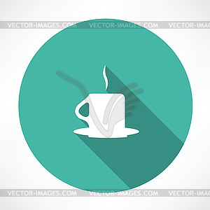 Иконка горячая чашка - стоковое векторное изображение