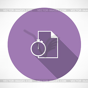 Note and stopwatch - vector clipart
