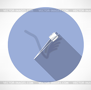 Roll with chopsticks icon - vector image