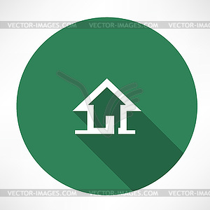 Little house icon - vector image