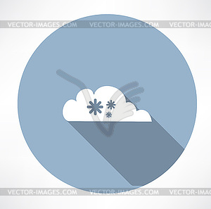 Cloud with snowfall icon - vector clip art