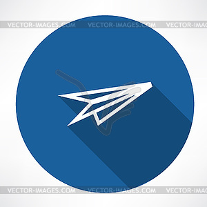 Airplane paper sign - vector image