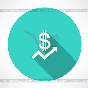 Financial report with dollar icon - vector clipart