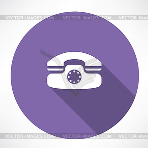 Landline phone icon - vector clipart