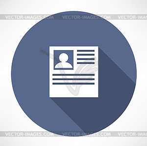 Resume icon - vector clipart