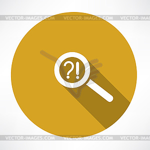 Question mark, exclamation point and magnifying - vector clipart / vector image