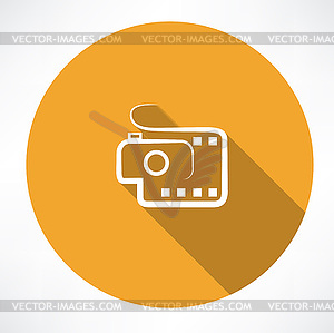 Camera and film icon - vector clipart