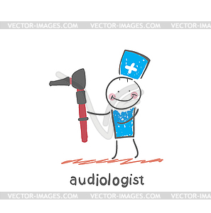 Tool keeps an ear to listen - vector clipart