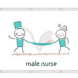 Male nurse 35 - vector EPS clipart