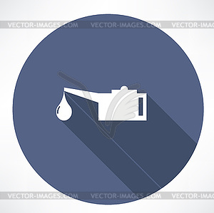 Oiler single flat icon - vector clip art