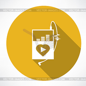 Portable media player - vector clip art