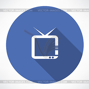 TV icon - vector clipart