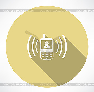 Building company contact icon - vector clipart