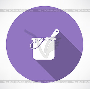 Paint bucket icon - vector clip art