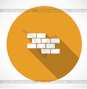 Brick wall icon - royalty-free vector image