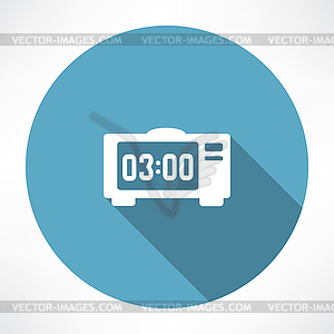 Electronic clock icon - vector clipart