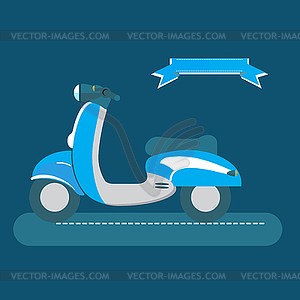 Retro, vintage, authenticity scooter icon - vector image