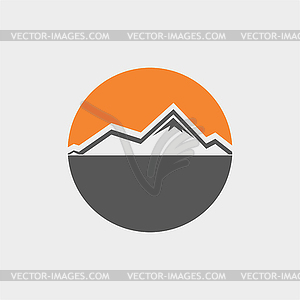 Mountain icons - vector image