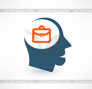 Businessman icon. Logo design - vector clip art