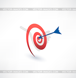 Target and arrow icon. concept of purpose. Logo - vector clipart