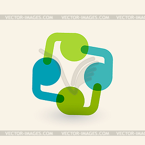 Cooperation and partnership icon. Logo design - vector clipart