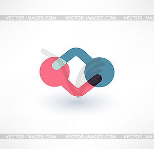 Cooperation icon. Logo design - vector clipart