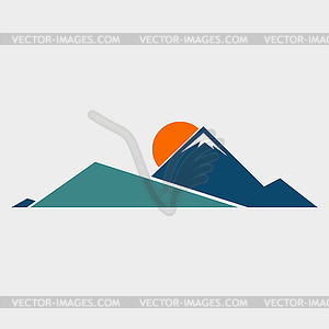 Mountain icons - vector image