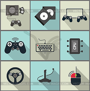 Game icons - vector image