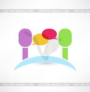 Dialogue and communication icon. Logo design - vector clipart