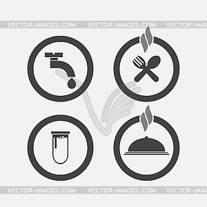 Restaurant menu icon - royalty-free vector image