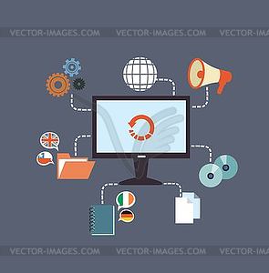 Working environment - vector image