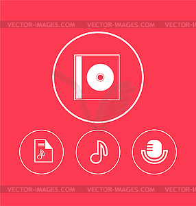 Music icon - vector clip art