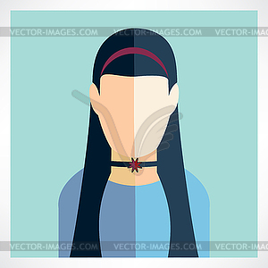 Flat woman icons - vector clip art