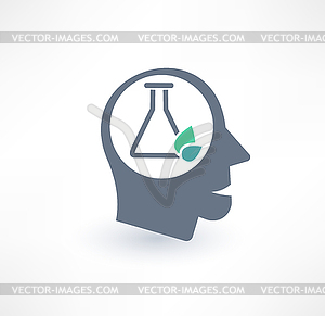Chemist icon. concept of scientific workers. Logo - vector EPS clipart