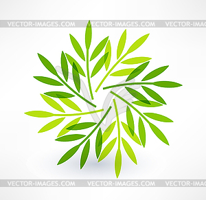 Leaves icon. Natural motive. Logo design - vector image