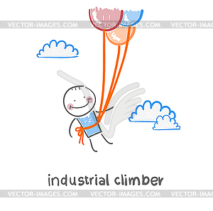 Industrial climber - vector clipart