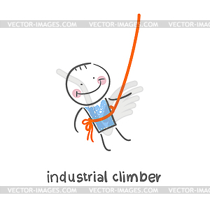 Industrial climber - stock vector clipart