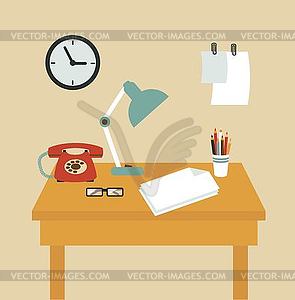 Secretary Desk - vector EPS clipart