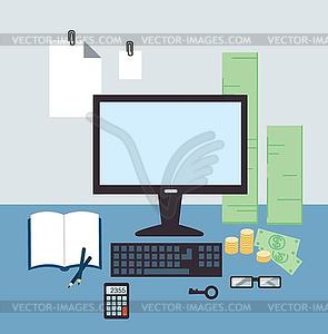 Bank employee - vector clip art